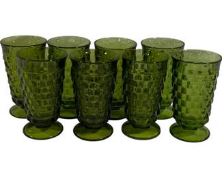 499 - 8 Whitehall Green Iced Tea Glasses 6"
