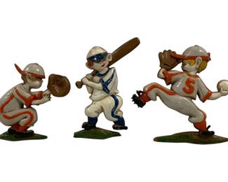 1327 - 3 Sexton 1970 Metal Baseball Wall Plaques 11"
