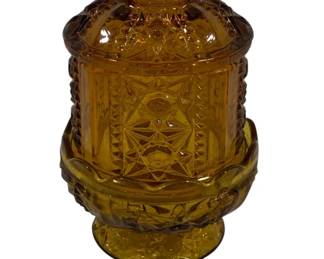 289 - Amber Indiana Glass Fairy Light 6.5"

