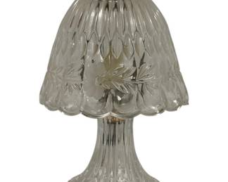 516 - Glass Lamp 10.5" used as-is electric/electronic/mechanical item - no guarantee all components, untested
