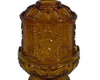 309 - Amber Indiana Glass Fairy Light 7"
