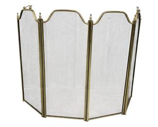 2083 - Brass Folding Fire Screen 33 x 53
