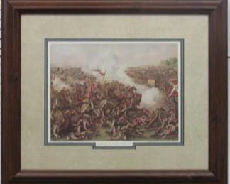 9015 - BATTLE OF 5 FORKS VIRGINIA 1979 LITHOGRAPH by Kurz & Allison 23 X 20

