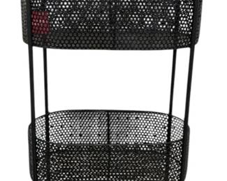 2456 - Black Metal 3 Tier Basket Stand 40 x 13 x 9

