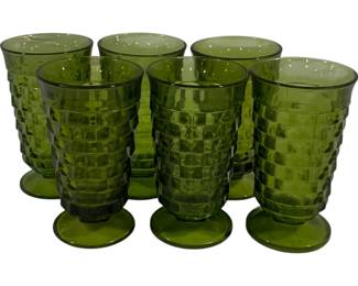 559 - 6 Whitehall Avocado Iced Tea Glasses 6"
