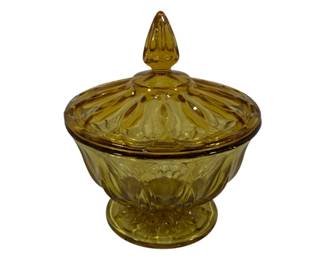 546 - Anchor Hocking Fairfield Amber Candy Dish 6"

