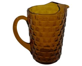 609 - Whitehall Amber Pitcher 8.75"
