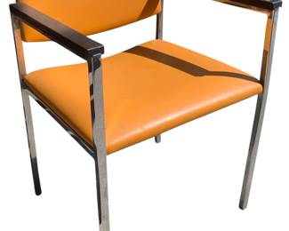 3321 - Steelcase Orange Mid-Century Armchair