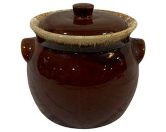 825 - Oven Proof USA Cookie Jar 7 x 7 lid cracked
