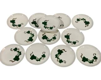 1507 - 12 Metlox Poppy Trail Ivy 6.5" Plates
