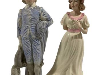 221 - Pair Holland Mold Ceramic Figures 17"
