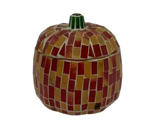 239 - Mosaic Pumpkin Jar 5.75"
