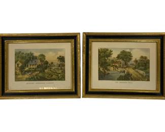 932 - Pair Framed Prints 12 x 15
