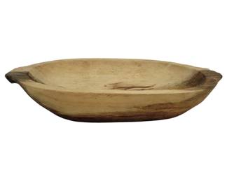1378 - Wooden Dough Bowl - 16.5 x 11 x 3
