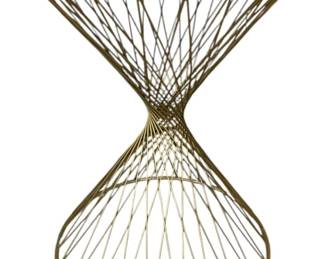 2392 - Brass & Marble Table 25 x 18.5
