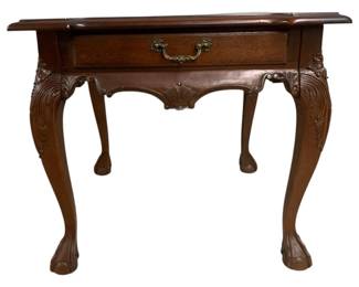 2024 - One Drawer Claw Foot End Table 24 x 27 x 27
