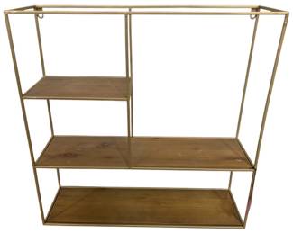 2438 - Wood & Metal Wall Shelf 24 x 24 x 8
