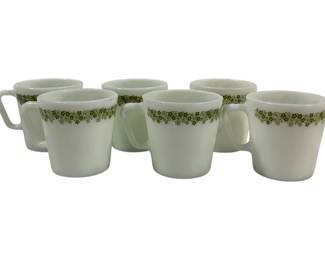 718 - 6 Pyrex Mugs 3.5"
