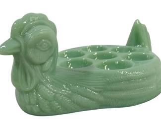 2238 - Jadeite Hen Egg Coddler 4 x 6 x 9
