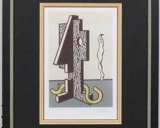 9095 - FIGURES PRINT BY ROY LICHTENSTEIN 13.5 X 17
