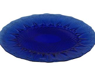 1618 - Avon Sapphire Cobalt Blue Oval Platter 13.5 x 10.5
