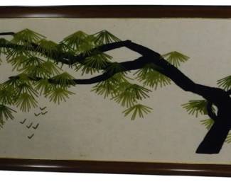 3192 - Mid-Century Needlepoint in Frame 21x46
