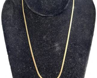 1261 - 14k Gold 18" Herringbone Chain w/ security clasp .18 oz
