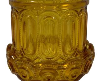 714 - LE Smith Moon & Stars Amber Fairy Lamp 6.75"
