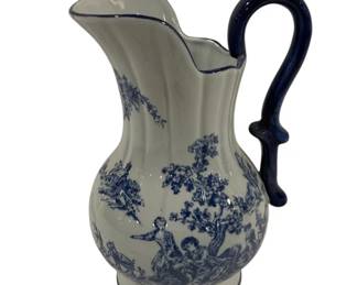 279 - Blue & White Pitcher 11 x 8
