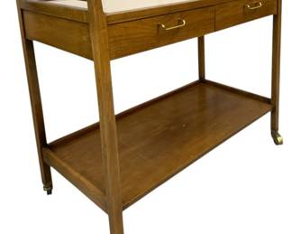2264 - American of Martinsville 2 Drawer Server Cart 34 x 38 x 19
