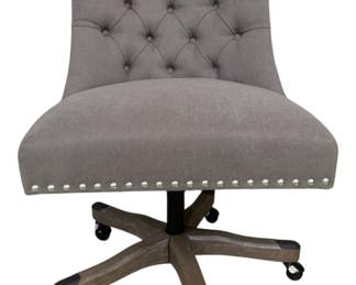 2411 - Tufted Gray Upholstered Office Chair 38 x 23 x 20
