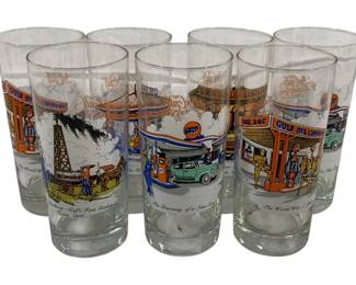 586 - 7 Gulf Collector Glasses 6.25"
