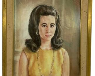 1138 - Framed Pastel Portrait, Signed, 29 x 23
