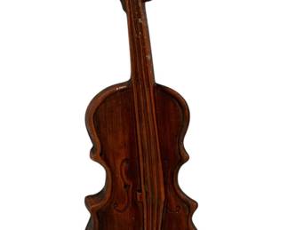 1211 - Vintage Metal Violin Wall Decor 19"
