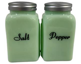 2237 - Jadeite Salt & Pepper Shakers 4"
