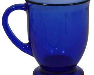 3278 - Large Cobalt Glass Cup 5"

