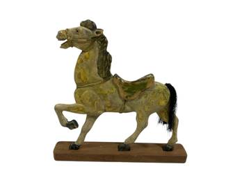 201 - Wood Horse Figure 16 x 15.5 x 3
