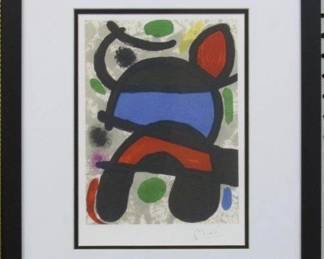 9058 - PERRIERE LE MIROIR PRINT BY JOAN MIRO 15.5 X 19
