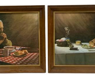 1256 - Pair Richard Brooks Prints 19 x 23
