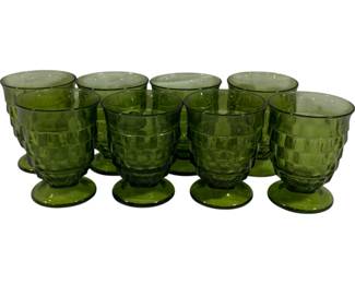 533 - 8 Whitehall Green Juice Glasses 4.5"
