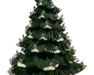 1186 - Vintage Ceramic Christmas Tree on Base 19" - does have a cord used as-is electric/electronic/mechanical item - no guarantee all components, untested.

