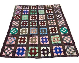 2168 - Patchwork Design Quilt - 80 x 70
