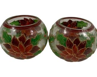 702 - Pair Christmas Candle Lusters 5"
