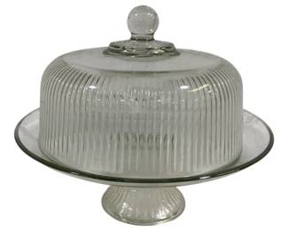 1072 - Glass Covered Cake Stand 11 x 12
