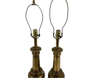 1560 - Pair Lamps 34" used as-is electric/electronic/mechanical item - no guarantee all components, untested
