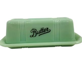 2243 - Jadeite Stick Butter Dish 2.5 x 6 x 3
