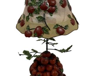 413 - Vintage Home Interiors Apple Basket Tealight 13" tall
