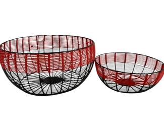 1445 - 2 Nesting Decorative Bowls 4.5 x 11.5, 8 x 16
