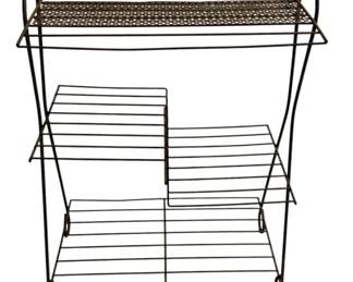 1704 - Mid Century Metal Stand 26 x 20 x 12
