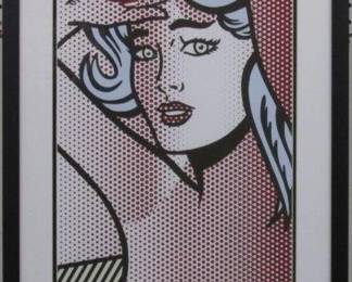 9028 - BLUE HAIR NUDE GICLEE BY ROY LICHTENSTEIN 20.5 X 29
